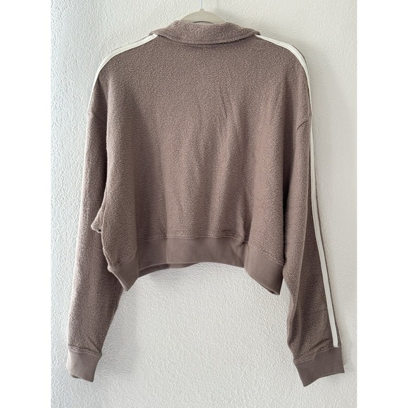 VICTORIA'S SECRET PINK REVERSE FLEECE CROPPED POLO SWEATSHIRT. SZ XL NWT Blush - Picture 6 of 11